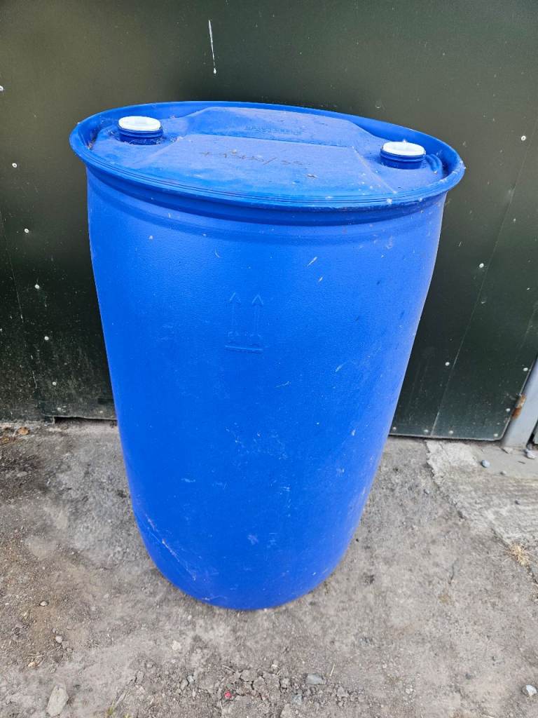 Large Blue Plastic Drum Water Butt