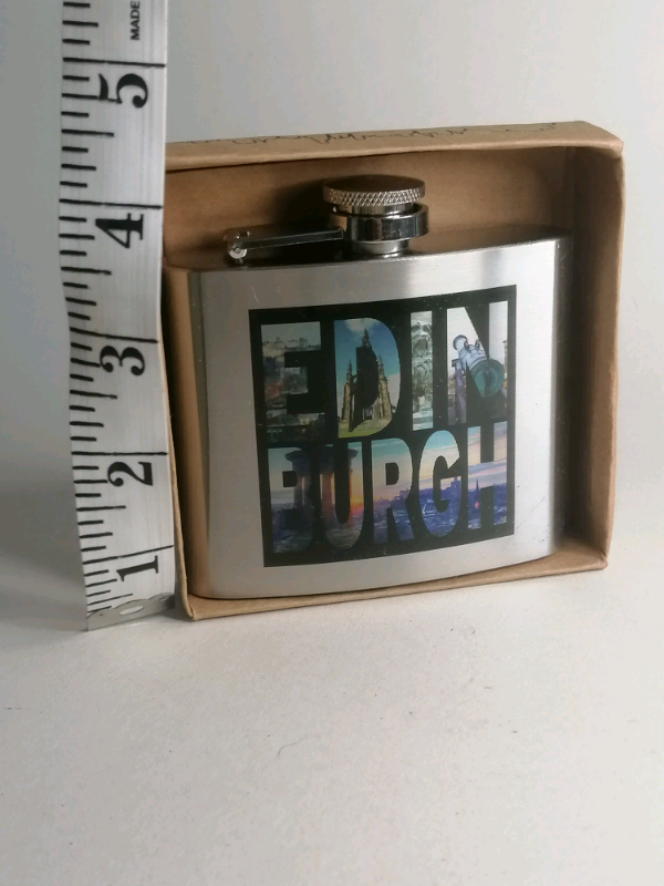 Brand new hip flask, stainless steel.(Edinburgh)40z 