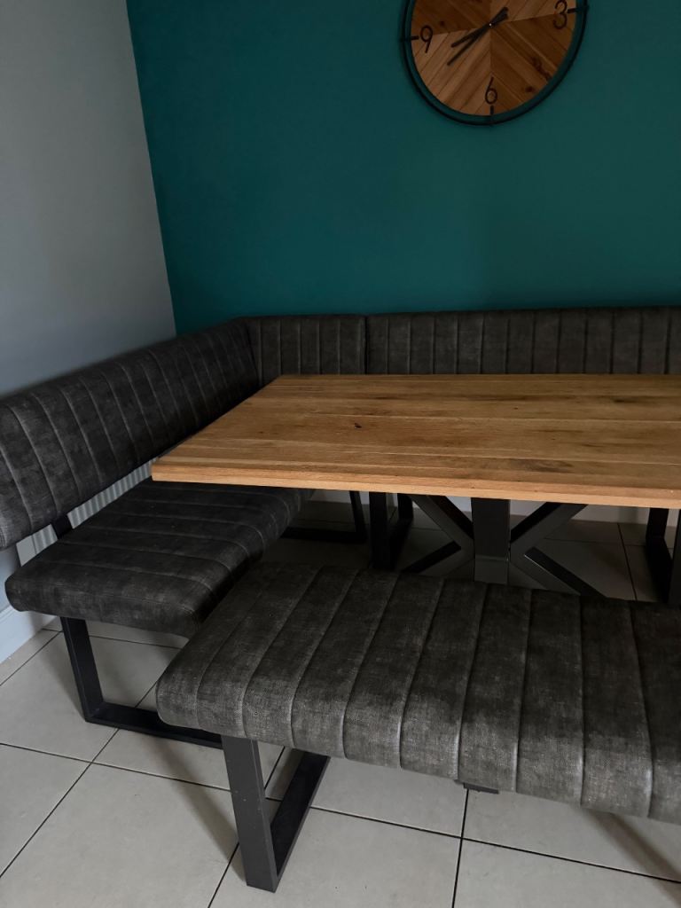 Dining table and bench 