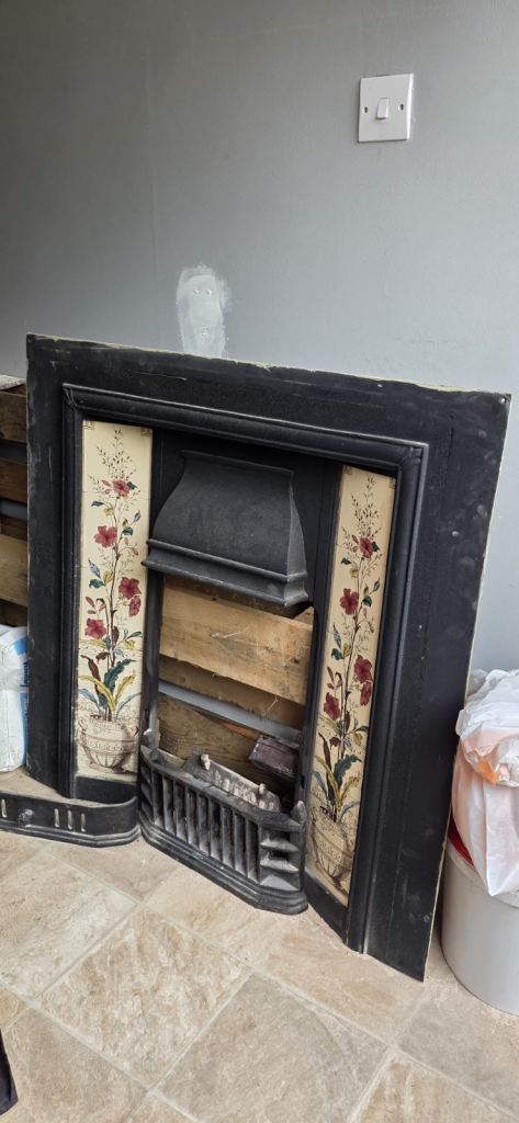 Cast iron fireplace 