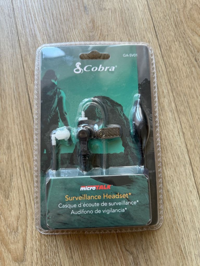 Cobra MicroTALK Surveillance Headset GA-SV01 – New, Sealed