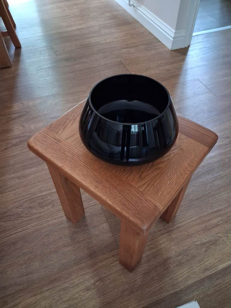 ROYAL DOULTON BLACK GLASS BOWL