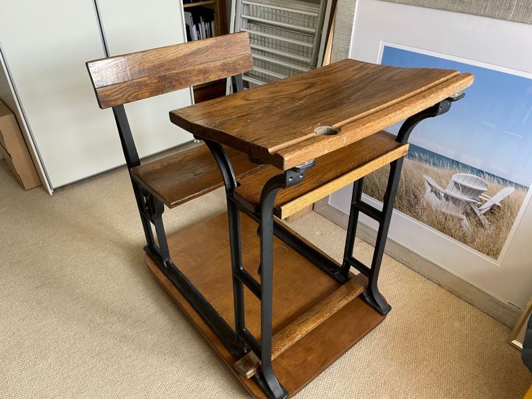 Cast iron writing desk