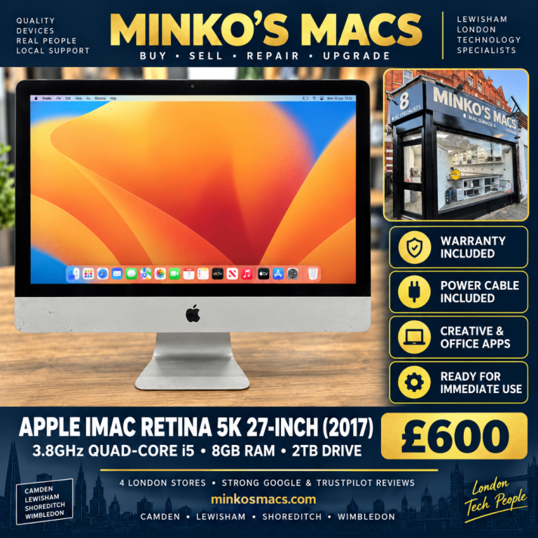 Apple iMac Retina 5K 27in 2017 i5 8GB 2TB Computer Warranty