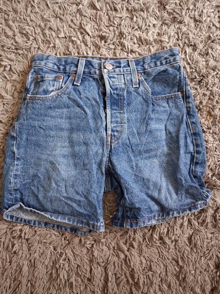Levi's 501 High Waisted Denim Shorts - Mid Wash - UK 8