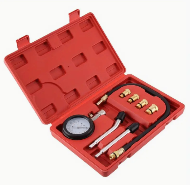 Automotive Petrol Engine Compression Tester Test Kit Gauge Car Motorcycle Tool