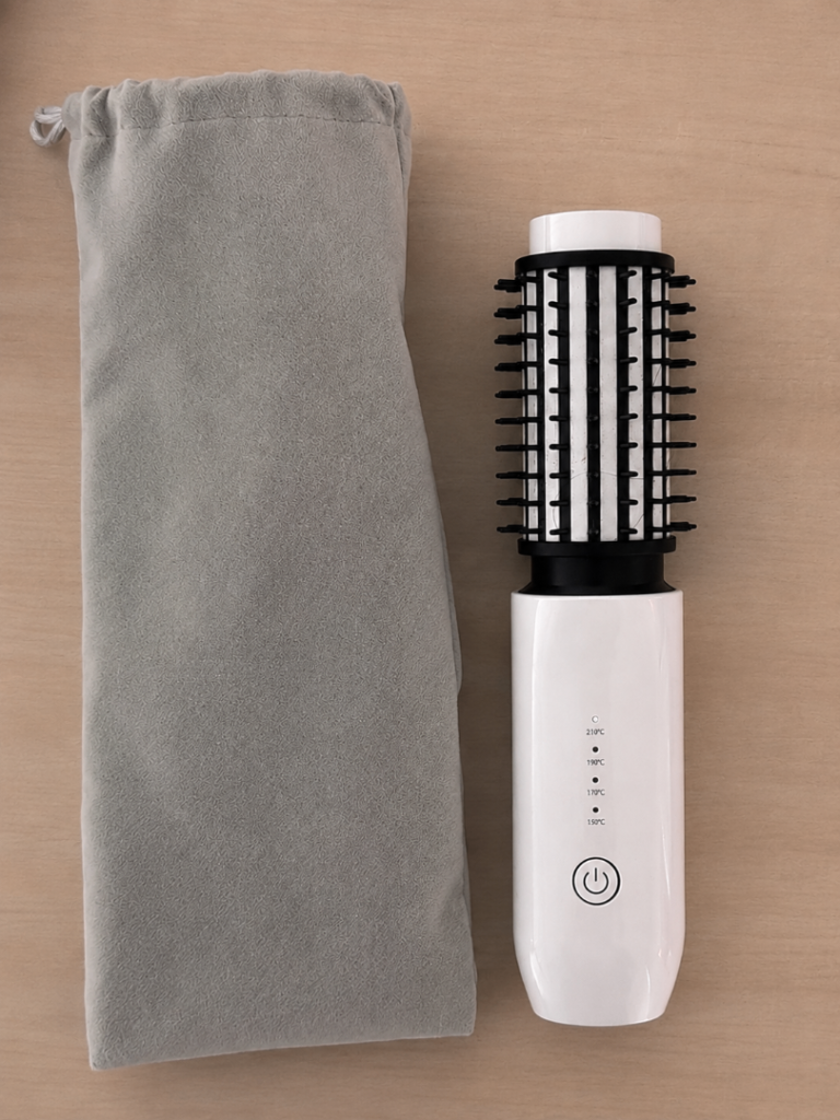 Cordless Heated Hair Styler Brush with Carry Bag
