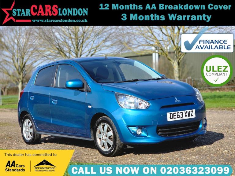 2013 Mitsubishi Mirage 1.2 3 CVT Euro 5 (s/s) 5dr HATCHBACK Petrol Automatic