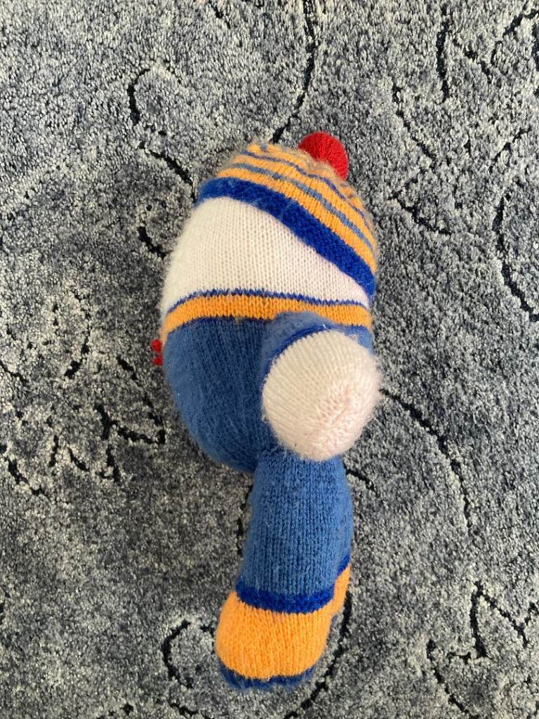 Hand knitted Big Humpty Dumpty toy – BRAND NEW – post or collect