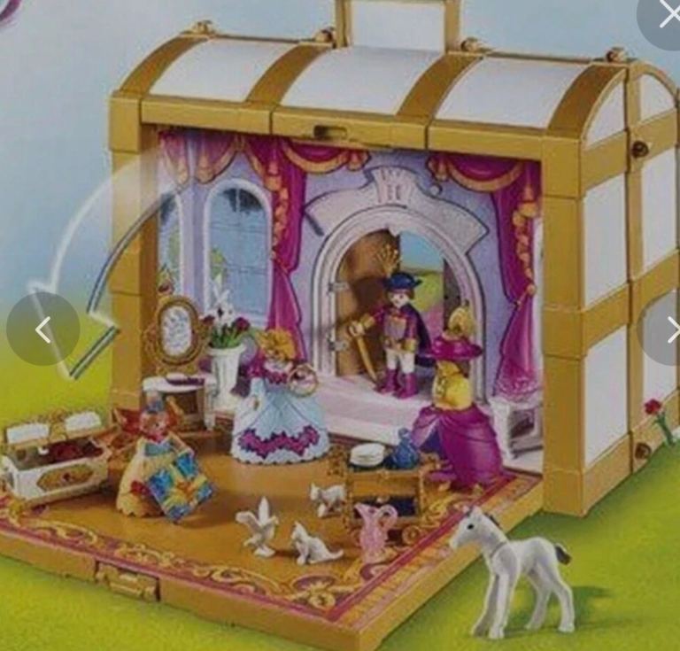 Playmobil toy box and castle