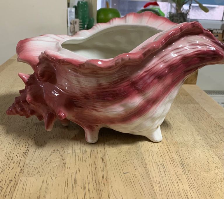 image for Vintage shell plant pot 