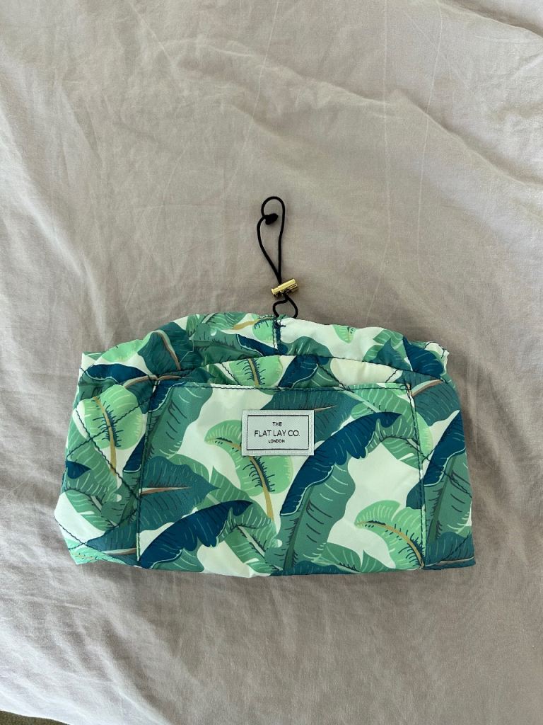 The Flat Lay Co. Cosmetics Bag - Palm Leaf Print, Drawstring