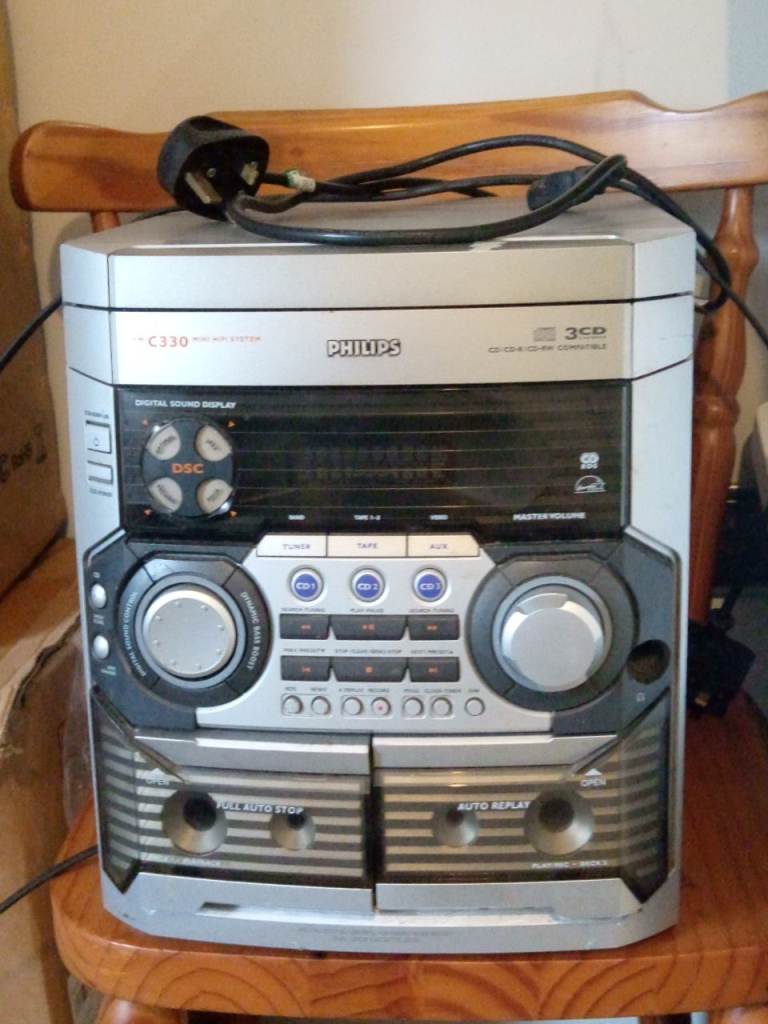 Philips retro C329 Compact Stereo System with 3 CD changer and Cassette