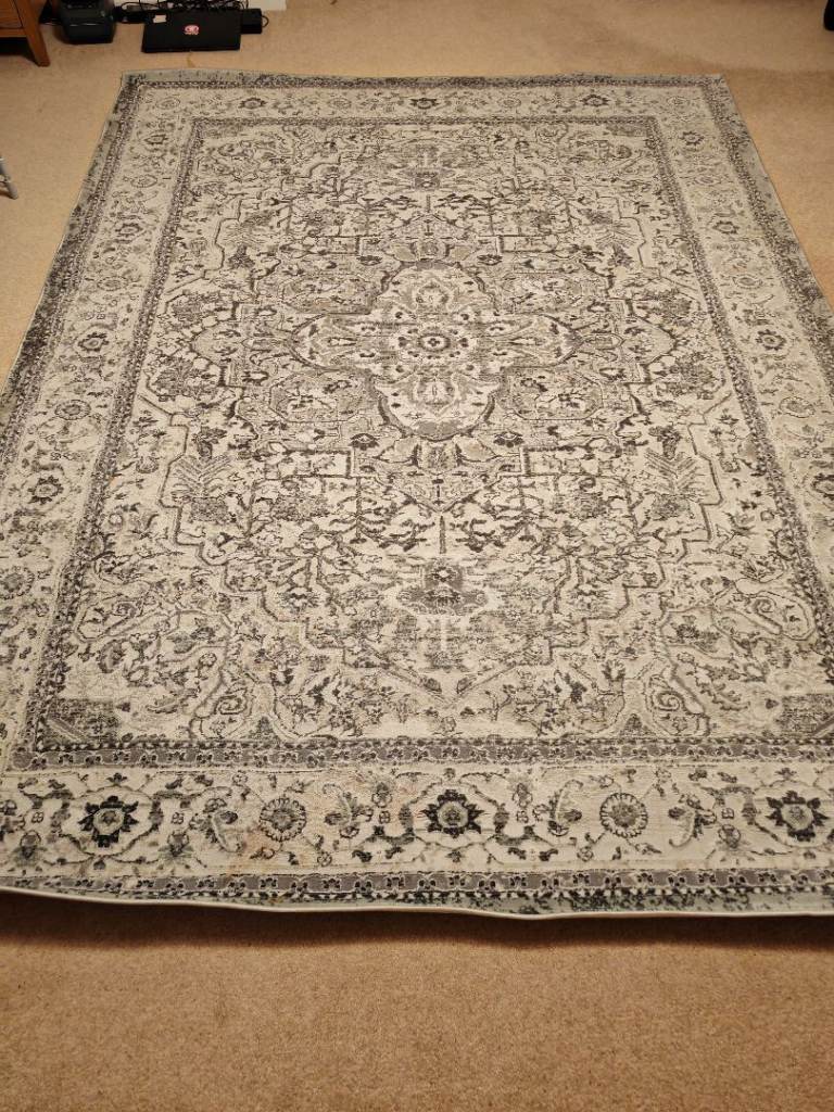 Centenno Textured Area Rug Grey Exceptionally Soft, 200cm x 274cm