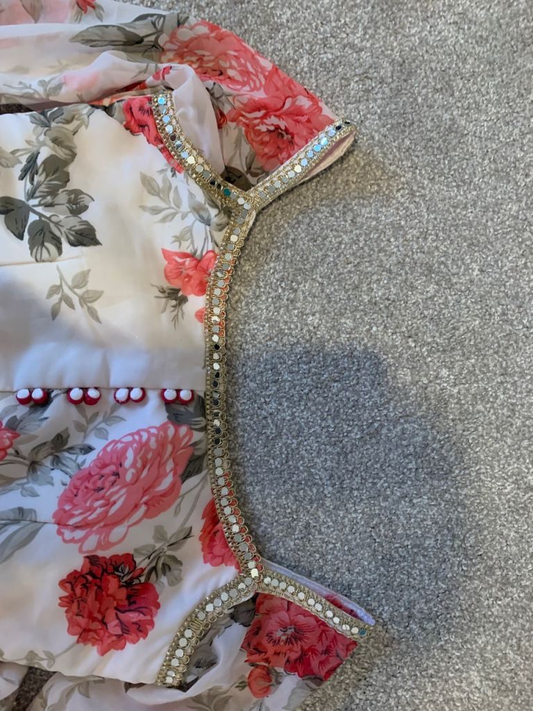 Brand new 3 piece Indian Sharaha suit Palazzo style Size 8 To 10 Uk, party, wedding