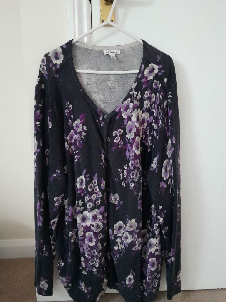 Women's floral print cardigan, size 2X
