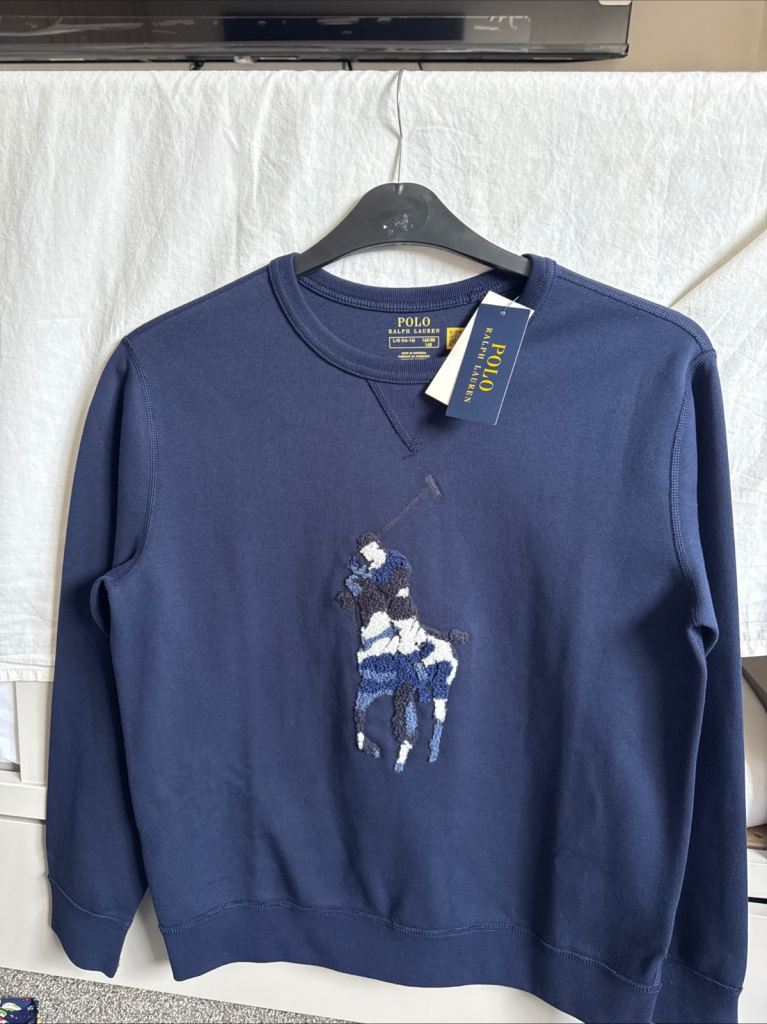 image for Polo Navy blue jumper Largr size boys 14-16 yrs