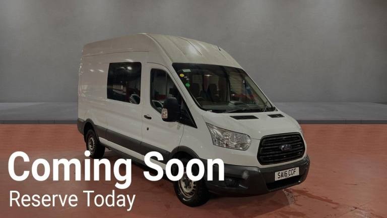 2016 16 FORD TRANSIT 2.2 TDCI 350 7 SEAT CREW VAN NO VAT L3 H2 EURO 5 (125 PS) D