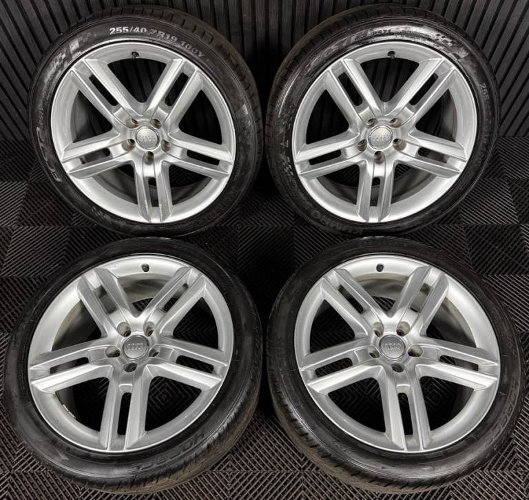 19'' GENUINE AUDI A6 C7 S LINE SILVER ALLOYS WHEELS TYRES