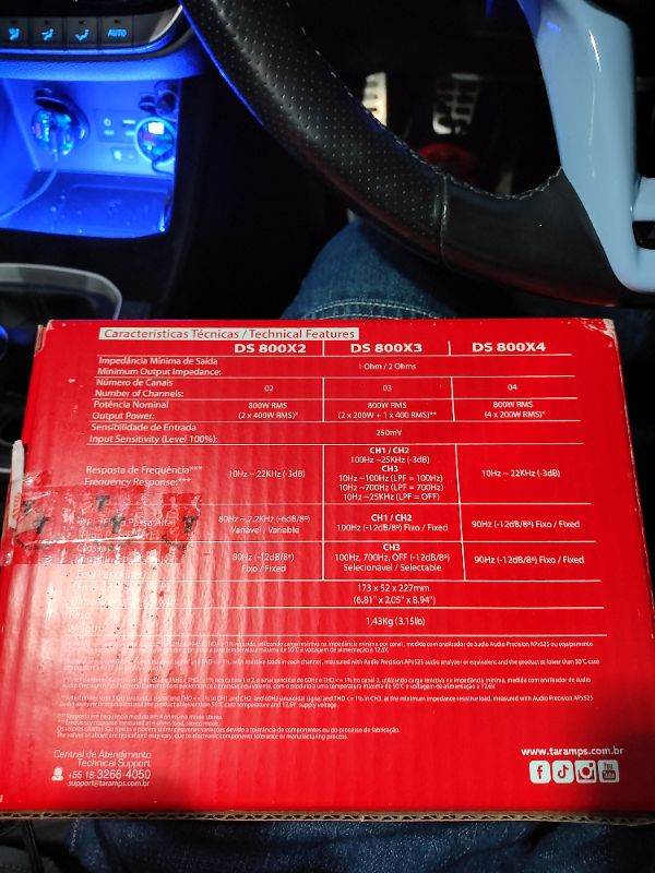 Taramps DS800X4 800W Car Amplifier 