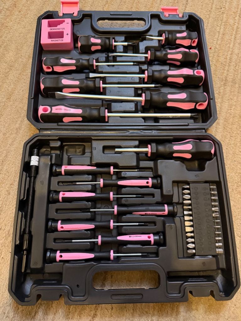 43 piece Amartisan screwdriver pink set new 