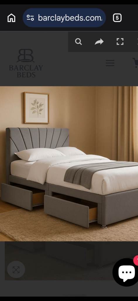 Single bed 2 drawers headboard 