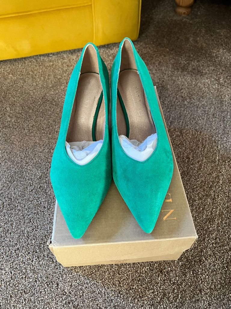 Beautiful Next Suede Leather Kitten Heels