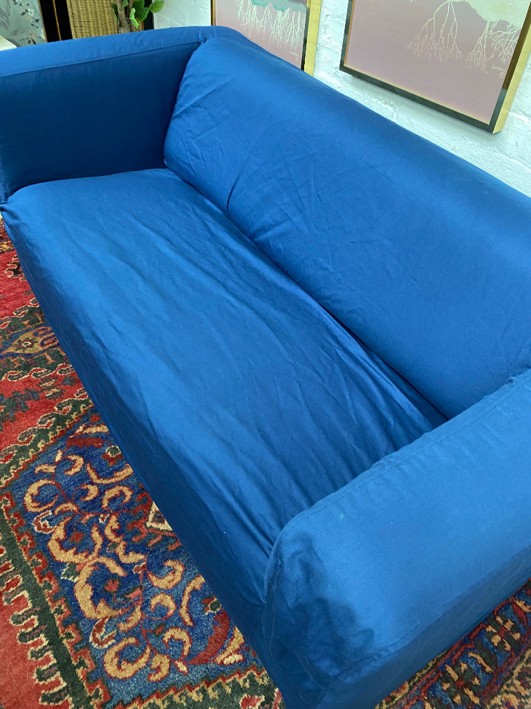 Sale - IKEA Two Seater Sofa with Blue Cover 
