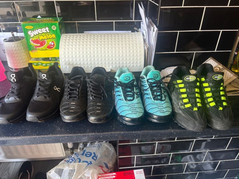 Three pairs of trainers size uk7 