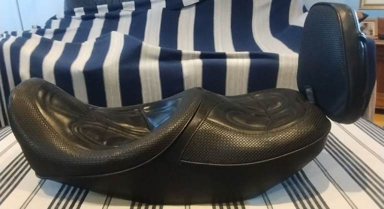 BMW K75 / K100 motorcycle saddle for 2 - with back rest