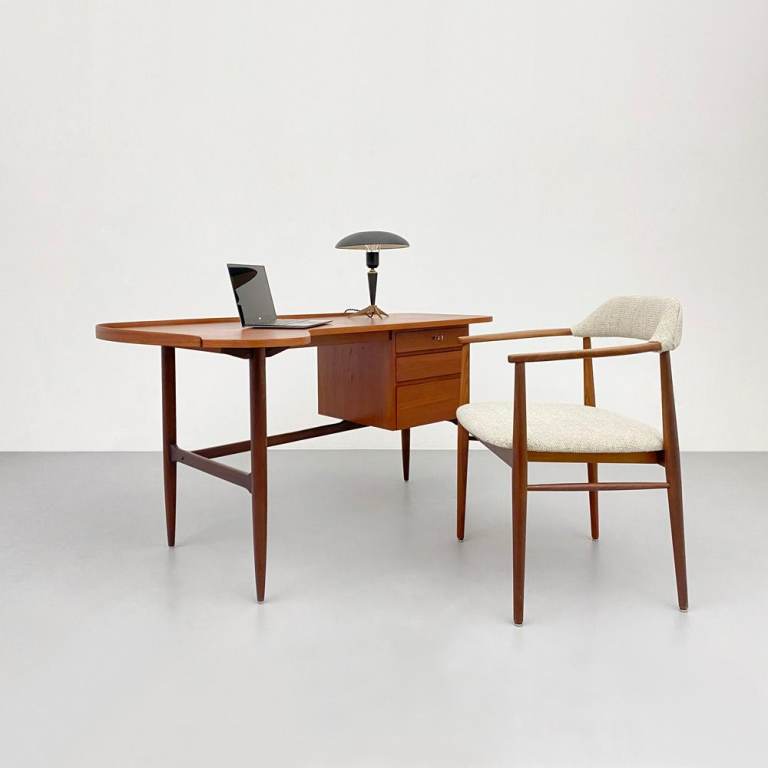 Teak Boomerang Desk (UK Delivery)