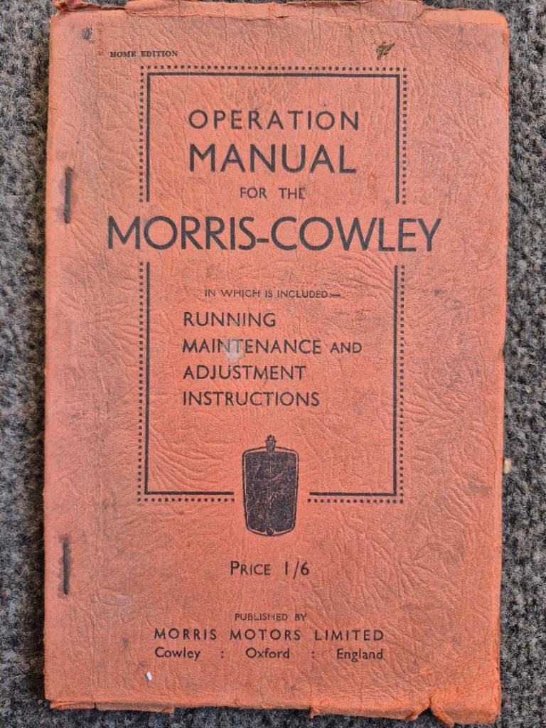 1932 operation manual morris cowley