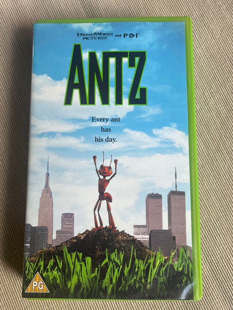 Antz VHS Video 1999 DreamWorks Animated Film Green Clamshell Case Untested
