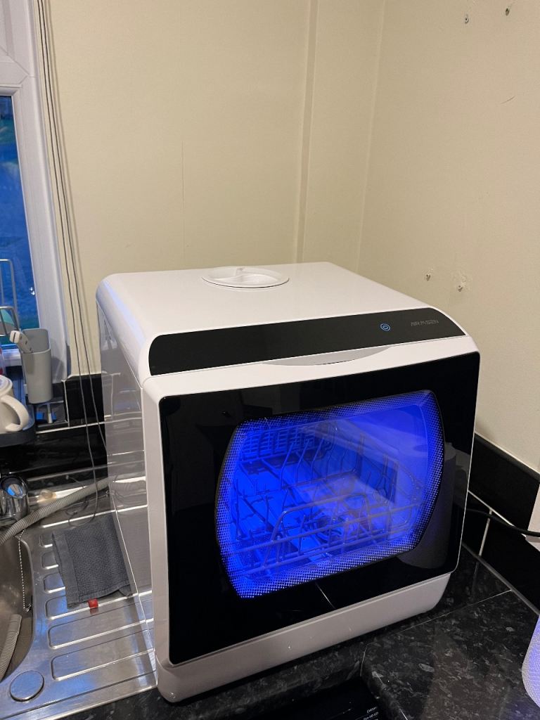 Mini Countertop Dishwasher - White, As New