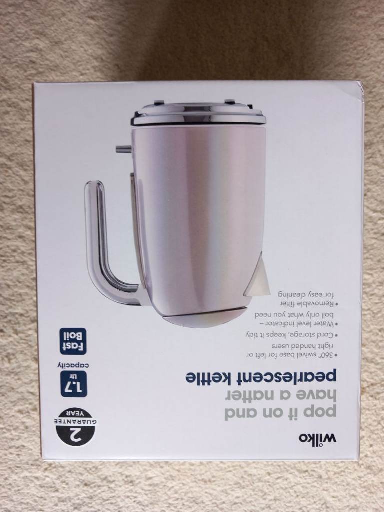 Used Kettle and cup stand.  Buyer to collect.  If advert is live then item is still available.