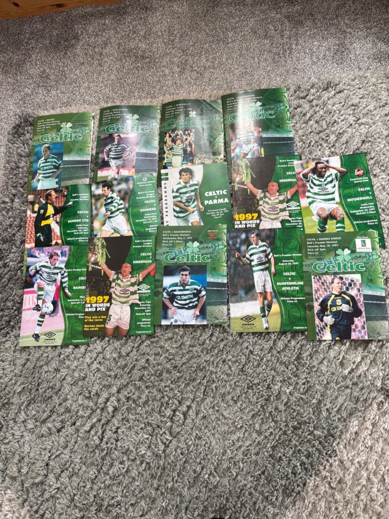 Celtic football programmes