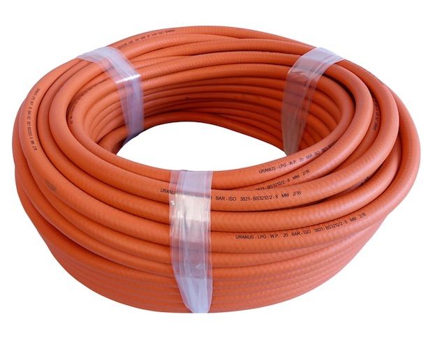 LPG 8mm Gas Hose - For BBQs, Camping Stoves, FirePits, Patio Heaters etc. Per metre.