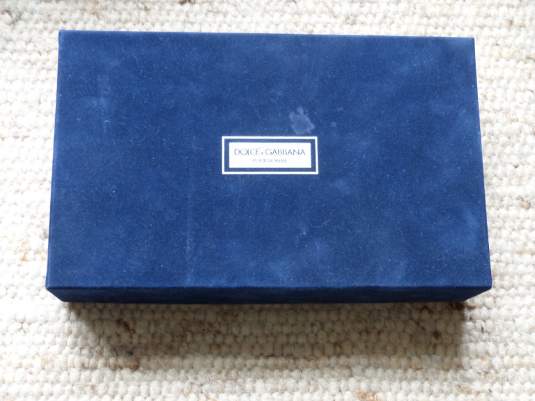 Dolce and Gabana Pour Homme Gift Box Navy Blue Velvet EMPTY