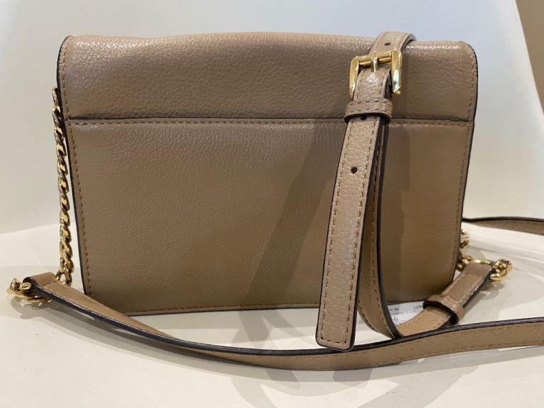 Michael Kors Gusset  Daniela Saffiano Leather Grey Crossbody Messenger Bag