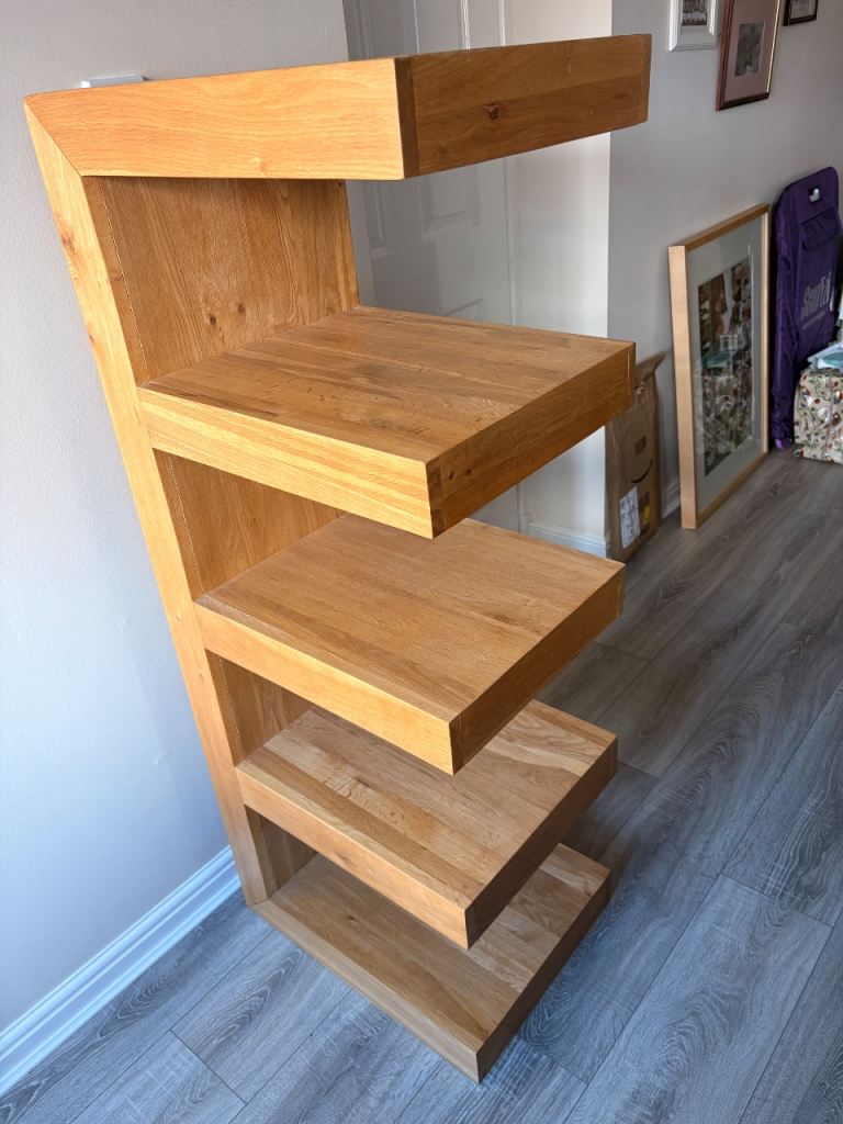 Oak Display Shelving Unit