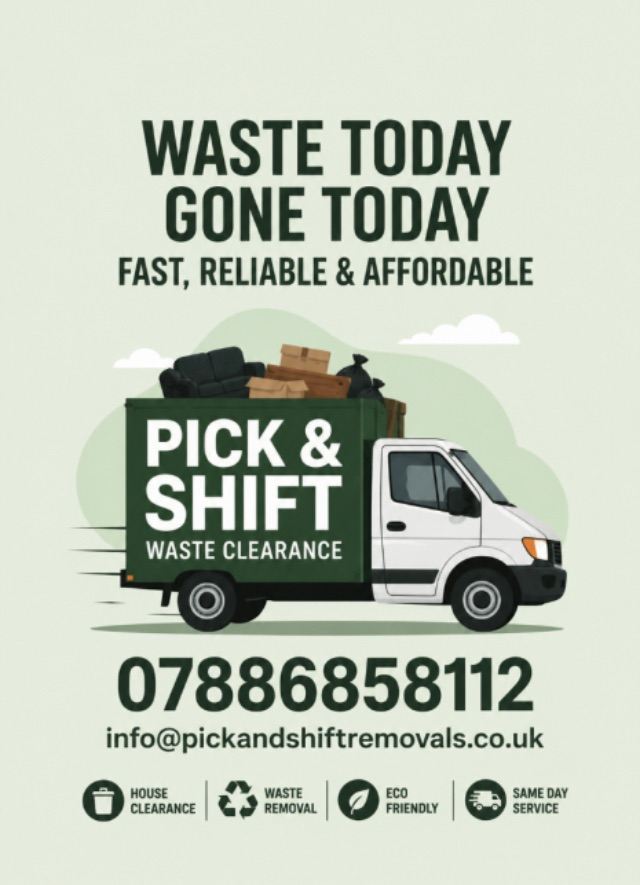 Pick & Shift Removals | House Removals | Waste Clearance | From £50/hr