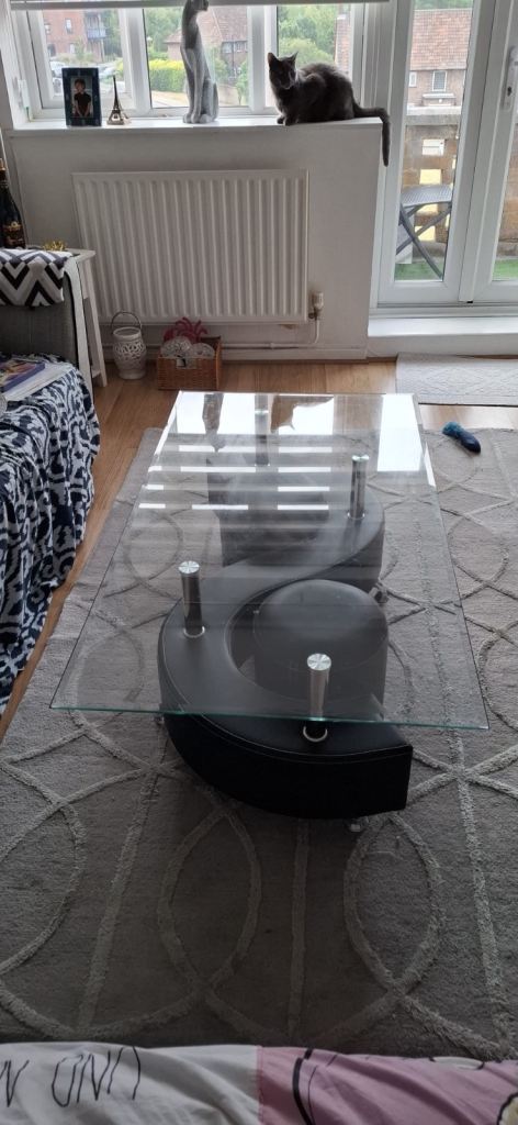 Glass table for living room 