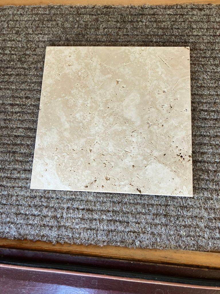 UNUSED TRAVERTINE PAVING TILES