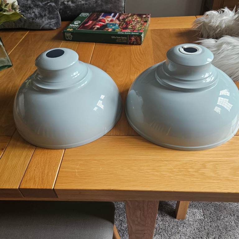 Two coolie hat lamp shades