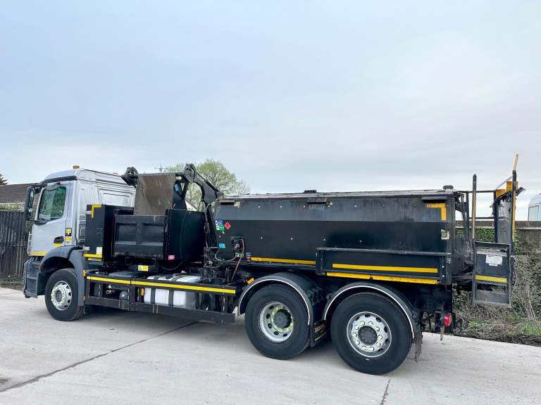 2016 MERCEDES AROCS TWIN TARMAC HOTBOX ECON WASTE BIN SELF LOADER 26 TON EURO-6 