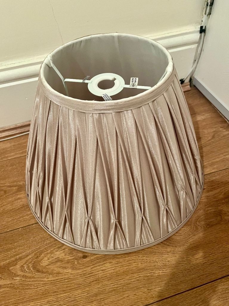 Laura Ashley Plated Silk Champaign Lamp Shade - Large 