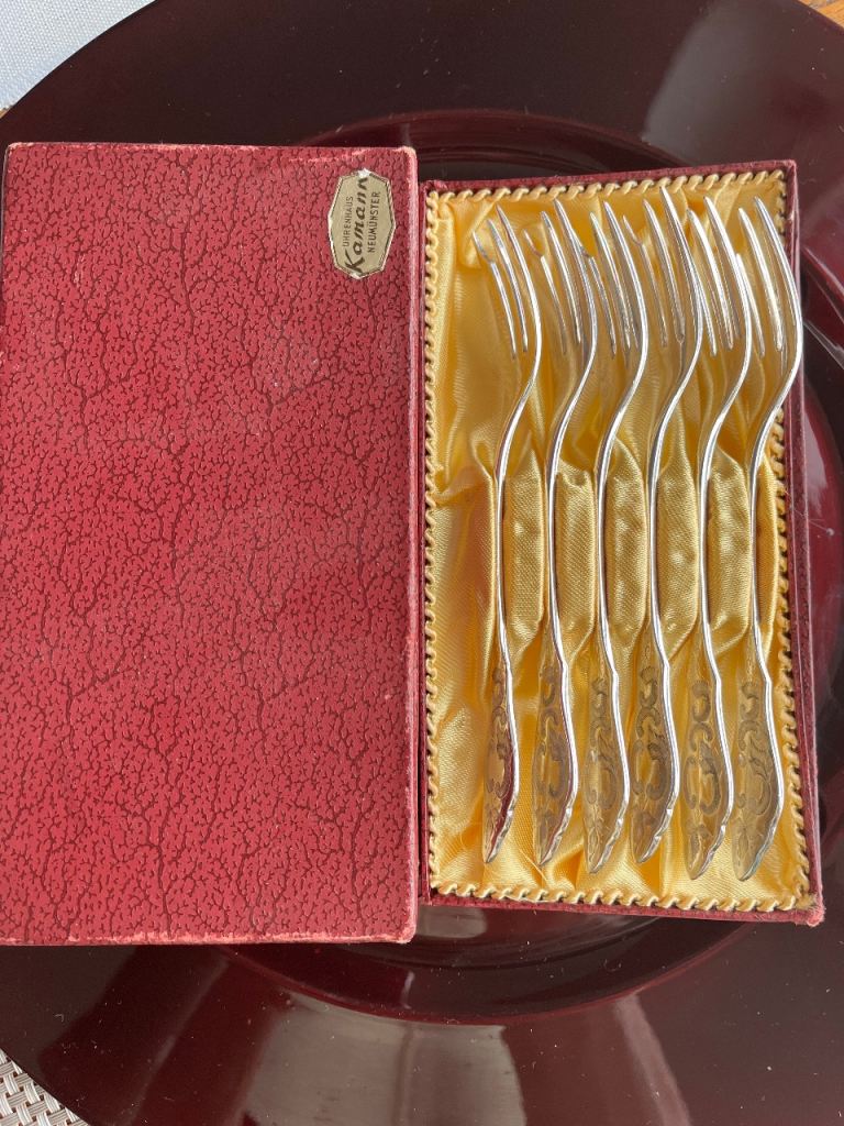 6 Vintage Silver Plated Forks