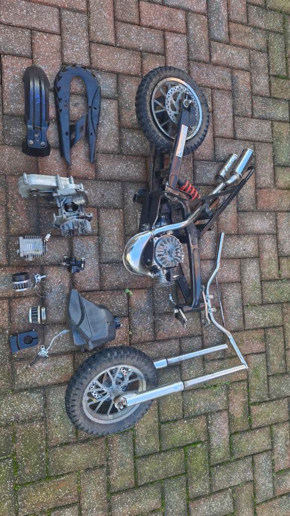 Mini moto dirt bike pit bike 2 stroke 49cc spare parts