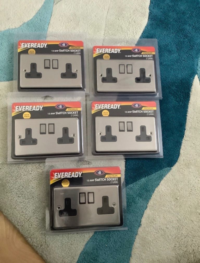 5 x 13amp switch sockets 2gang 