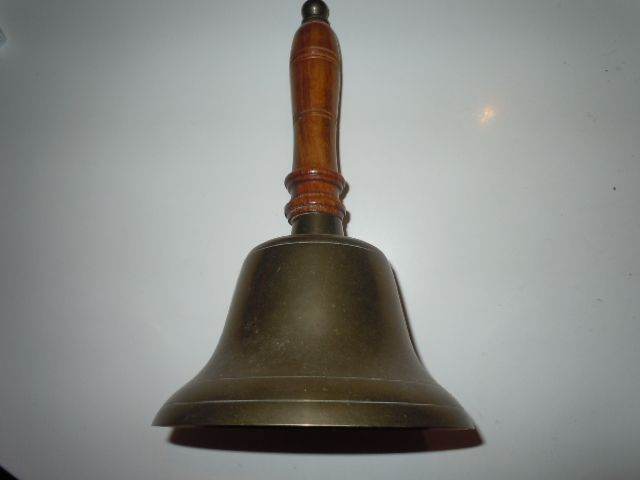 BRASS BELL WITH WOODEN HANDLE
